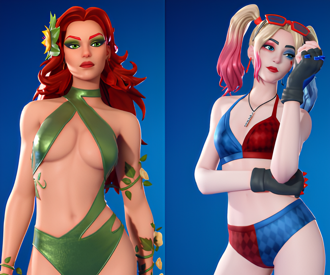 Fortnite DC harley quinn poison ivy